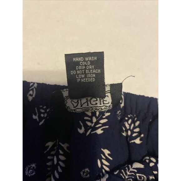 Angie Womens Romper Blue Floral Bell Scalloped Sleeves Size M Shorts Jumpsuit - Picture 8 of 12